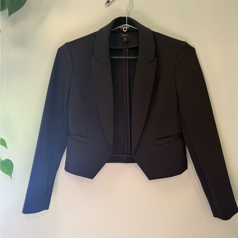 Express Classic Cropped Black Women's Blazer
